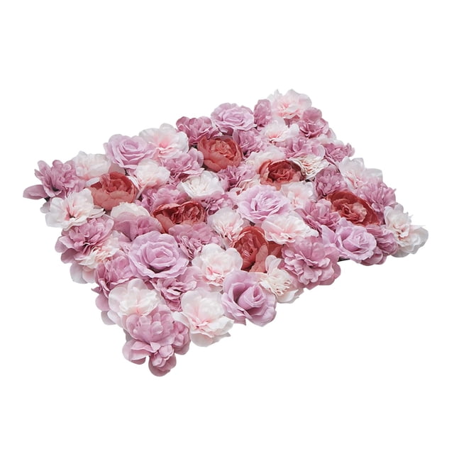 Decoración de la pared de la flor 3D Sunnimix 40x60cm flores de seda púrpura