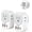 White grey-Foldable Type G, variant on Brazil Plug Adapter 2 Pack, 7 in 1 US to Brazil Power Adapter