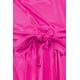 thumbnail image 4 of ABPHQTO Vestido cruzado de tulipán de un hombro con cintura anudada rosa para mujer, 4 of 5