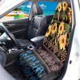 thumbnail image 3 of Uourmeti Sunflower Elephant Geometric Theme Car Seat Cover Sweat-Absorbent, for Truck Seat Van Car Front Seat Suitable for Trucks SUV Sedan, 3 of 7