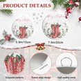 thumbnail image 6 of Welcome Sign for Front Door, Merry Christmas Round Metal Wall Art Wreaths, Winter Red Boots Stars Berry Leaves Outdoor Indoor Wall Hanging Sign for Porch Decor Housewarming Gifts 5.9 Inch, 6 of 8
