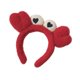 thumbnail image 1 of Diadema roja con forma de cangrejo para mujeres. Accesorio para el cuidado facial, el maquillaje y el lavado del cabello en el spa., 1 of 2