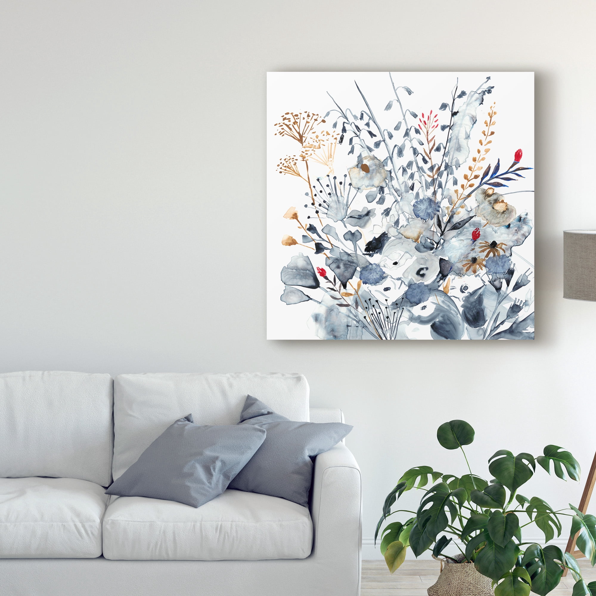 Trademark Fine Art 'Indigo & Ochre I' Canvas Art by Victoria Borges