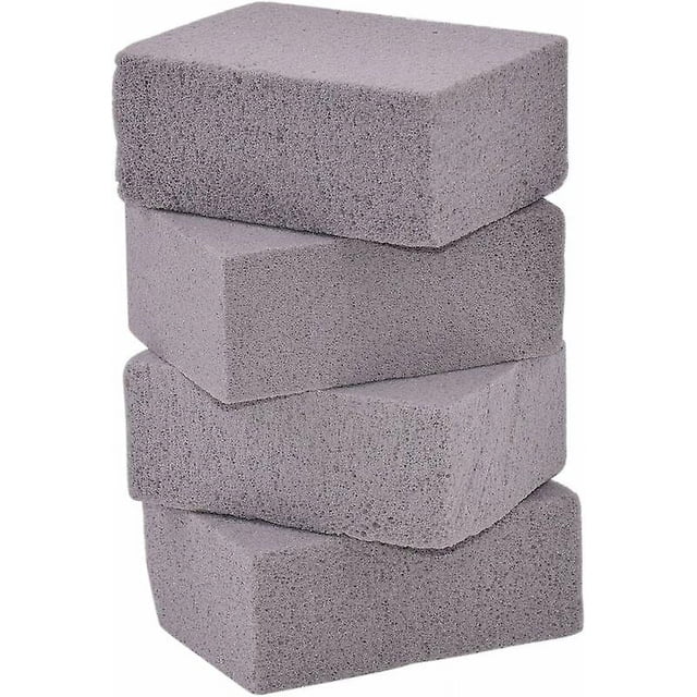 Juego de 4 bloques de parrilla de piedra pómez, limpieza ecológica, limpiador de piedra pómez reutilizable para limpiar parrillas de barbacoa, planchas, azulejos de horno Rojo Verde Cocina, Decoración y Otros