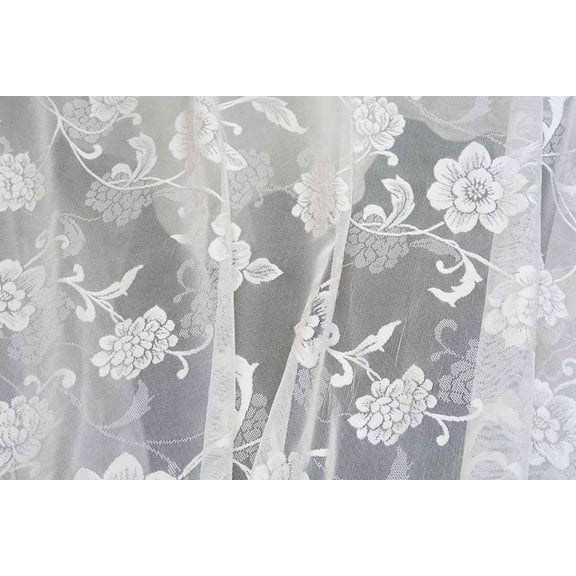 GLASGOW Lace Netting Material 55 Inch in Width | Home Decor, Ivory / Sample 3x3 Inch