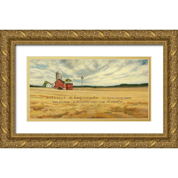 Mohr, Bonnie 24x14 Gold Ornate Wood Framed with Double Matting Museum Art Print Titled - The Beauty
