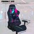 thumbnail image 2 of Whosucclay Cat Fire Print Gaming Chair Covers, Stretch Office Seat Covers with Armrest Cover, Rotating Desk Chair Protector Cover Decor for Home, Studio, 2 of 8