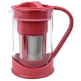thumbnail image 4 of Spigo Cafetière à Infusion Froi avec Pichet en Verre Borosilicate, Rouge, 1 Litre, 8 X 5 Pouces, 4 of 6