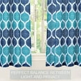 thumbnail image 4 of Yesfashion Tier Curtains Set of 2, Geometric Pattern Bathroom Window Curtain, Trellis Design Half Window for Kitchen Bathroom Cafe, 4 of 7
