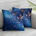 thumbnail image 3 of JRXY Gold and Blue Abstract Art Printed Pillowcase Set of 2 White, 3 of 7