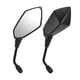thumbnail image 1 of Espejos retrovisores universales de motocicleta ajustables, espejo lateral retrovisor de aluminio plástico, 1 juego negro M10 forma prismática, 1 of 7