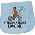 thumbnail image 2 of Inktastic Grandma Grandpa Love Me Baby Burp Cloth, 2 of 3