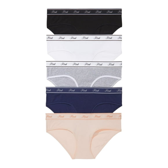 Pack de braguitas Victoria's Secret PINK Hipster para mujer, paquete de 5