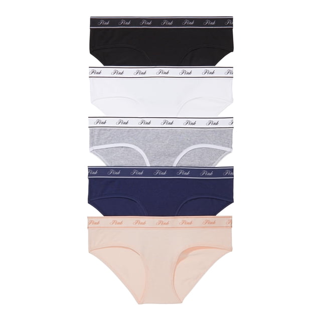 Pack de braguitas Victoria's Secret PINK Hipster para mujer, paquete de 5