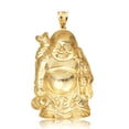 thumbnail image 2 of LoveBling 10K Yellow Gold Happy Buddha Diamond Cut Charm Pendant (3.25" x 1.87"), 2 of 3