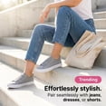 thumbnail image 2 of The Fashion Supply Canvas Shoes for Women, Casual Low Top Lace-Up Womens Shoes Sneakers, Extra Laces (Grey, 7), 2 of 7
