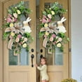 thumbnail image 5 of Easter Rabbit Front Door Wreath,Easter Rabbit Wreath Decor for Front Door, 5 of 6