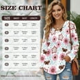 thumbnail image 7 of DISNIMO Butterfly Flower Printed Hoodies for Women Long Sleeve Sweatshirts Waffle Pullover Tops Fall Winter Clothes, XL, 7 of 7