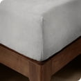 thumbnail image 1 of Bare Home Cozy Fleece Fitted Sheet - Extra Plush Polar Fleece - Deep Pocket Bed Sheet - Full, Light Gray, 1 of 5
