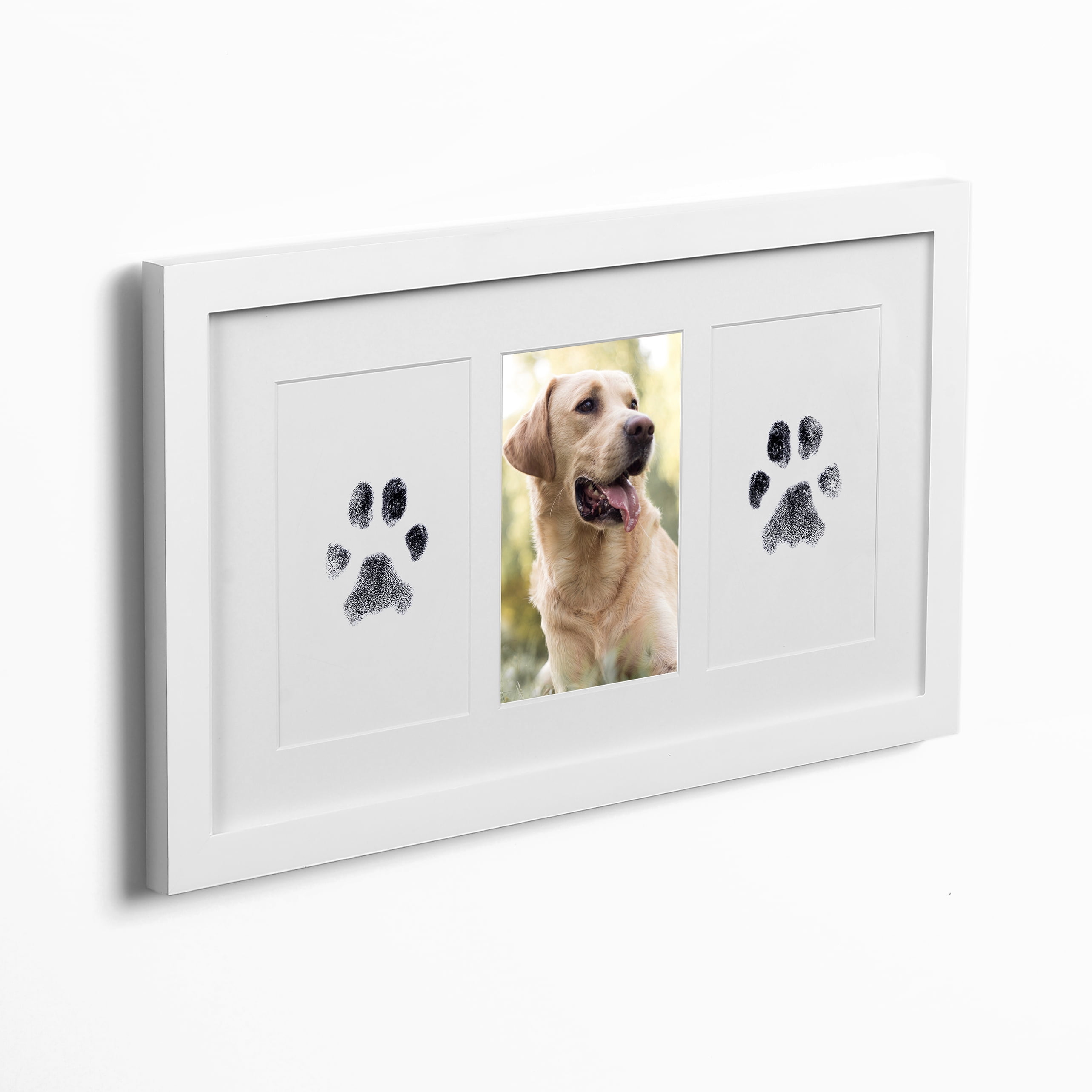 YGORTECH Paw Print Frame Kit- No Mess Ink Pad for Pets-Dog or Cat Pet  Memorial Picture Frame-Premium Wooden Pawprint Photo Frame Makes a  Personalized