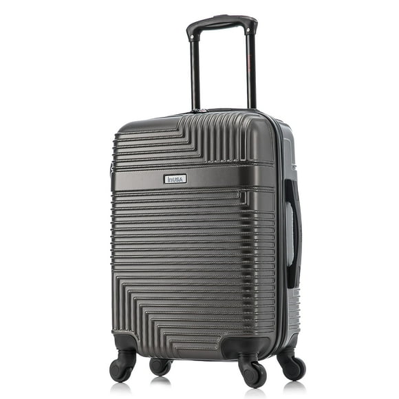 InUSA RESILIENCE Luggage with Spinner Wheels | Durable Lightweight Hardshell Spacious Travel Bag with Handle and Trolley | 20-Inch Carry On Small Luggage | Charcoal