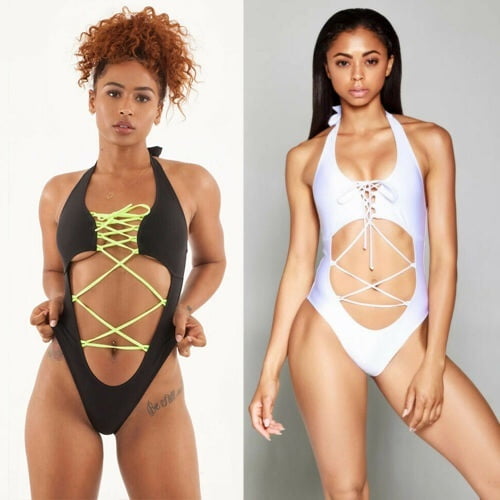 1 piece thong bathing suit