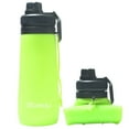 thumbnail image 4 of BEQU 750ml/25 Fl Oz Foldable Silicone Water Bottle, Reusable, BPA Free, Dishwasher-Safe, Sports bottle for Travel Gym Camping Hiking, Portable, Leak Proof (3PK MC2), 4 of 11