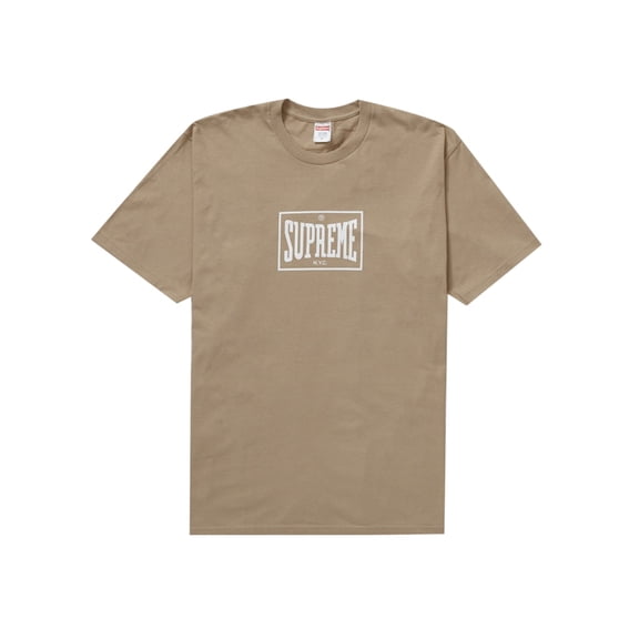 Supreme Men's Warm Up Tee Khaki, from StockX
