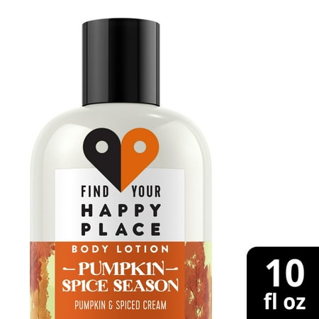 Find Your Happy Place Pumpkin Spice Season Moisturizing Body Lotion for Dry Skin Pumpkin and Spiced Cream 10 oz