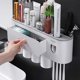 thumbnail image 2 of Dispensador automático de pasta de dientes, kit exprimidor montado en la pared con soporte para cepillos de dientes, 4 ranuras para cepillos de dientes, organizador multifunción para cepillos de dient, 2 of 5
