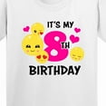 thumbnail image 4 of Inktastic Its My 8th Birthday with Smiling Emoticons Youth T-Shirt, 4 of 5