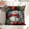 thumbnail image 6 of Snowman, cardinal, wreathlinen throw pillowcase decoration pillowcase gifting preferred 20x20 inch cushion cover 4 sets sofa pillowcase sofa bedroom living room car, 6 of 8