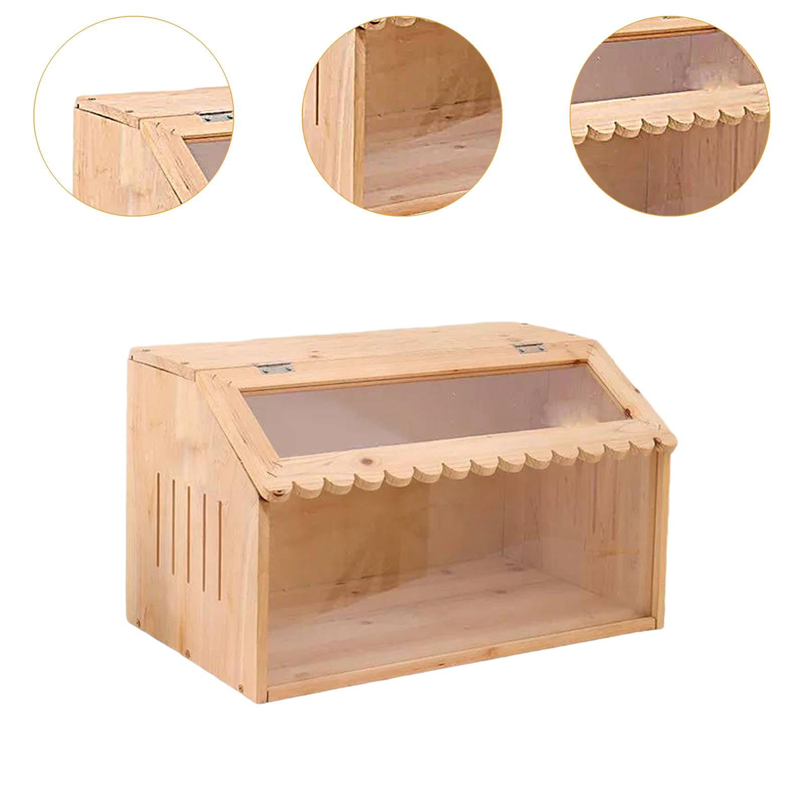 balikha Chicken Brooder Box Chicken Coop Small Animals Habitat Sturdy Incubator Wood Quail Cage for Birds Quails Hamsters Chick Ducks 50x30x30cm
