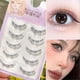 thumbnail image 2 of 5 Pairs Long Fishtail Soft Eyelashes Lightweight Slender Fluffy Soft Lashes For Shopping Dating Party Makeup, 2 of 5