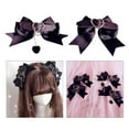 thumbnail image 2 of Sinyiin Harajuku Bowknot&Heart Shape Hair Pin Teen Adult Ponytail Side Bangs Hair Clip, 2 of 12