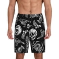 thumbnail image 2 of Picia Skull bird bat spider Pajama Shorts for Men, Men's Pajama Bottoms, Sleepwear,Short Pajama Pants-Medium, 2 of 9