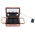 thumbnail image 6 of Makeup Train Case Bag Cosmetics Organizer Storage Box W/ Led Light Mirror 2 Lock, 6 of 12