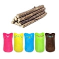 thumbnail image 1 of Christmas 5 Different Color Catnip Plush s Plus 10 Catnip Sticks PetSet, 1 of 2