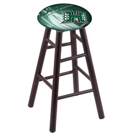 Maple Set Bar Stool Maple Bar Stool in Dark Cherry Finish with Hawaii Seat by the Holland Bar Stool Co. ()
