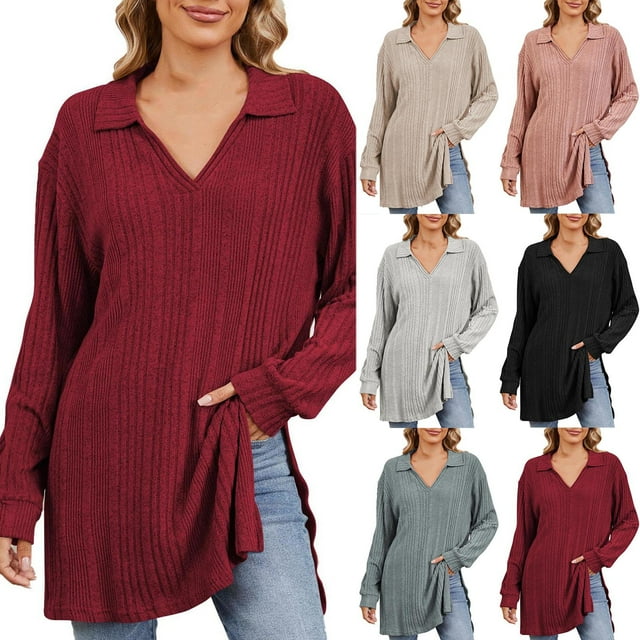Sudadera con capucha gris,Camisa informal de manga larga con cuello vuelto para mujer, de invierno, lisa, de tejido elástico suave, corte regular para uso diario, sopatenor