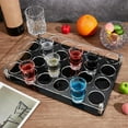 thumbnail image 5 of 24-Hole Shot Glass Tray Holder Acrylic Wine Glass Organizer 1.77 inch Hole Shot Glass Serving Trays Beer Wine Glass Display Rack for Bar Party Club Black, 5 of 9