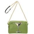 thumbnail image 2 of FORMRS Women Crossbody Purse with Chain Strap Vegan Leather Shoulder Handbag, Light Black Martini, 2 of 7