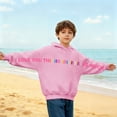 thumbnail image 6 of NAISIBABY Kids Valentine's Day Hoodie, Long Sleeve Pullover Funny Letter Graphic Boys Girls Fashion Tops Pink 5T, 6 of 7