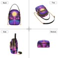 thumbnail image 3 of FORMRS Crossbody Bag for Women Quilted Travel Shoulder Cell Phone Purse with Chain Strap Handbag, Purple Neon Road, 3 of 7