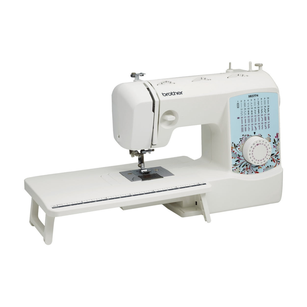 Brother XR3774 Wide Table Sewing and Quilting Machine Bundle with Hard Case and 6-Piece Thread (3 Items)