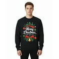 thumbnail image 4 of Gildan Merry Christmas Sweatshirt, Men's Navy Graphic Print Crewneck Fleece Christmas Top, 2XL, 4 of 5