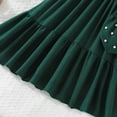 thumbnail image 7 of EnJoCho Girls Summer Dress Pearl Turn Down Collar Boho Beach Tank 𝖲undress Casual Smoc𝗄ed Tiere𝖽 Maxi Dresses 2-8 Years, 7 of 7