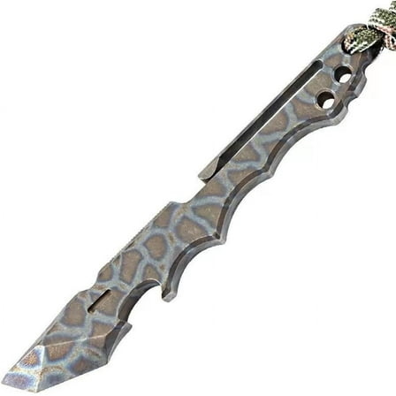 Titanium Pry Bar, Outdoor Multi-functional Pry Bar  Tools,Mini Pry Bar with , Bottle Opener, Pocket Clip and Lanyard Hole/Multicolor