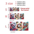 thumbnail image 4 of Set of 3 Soccer Wall Art Prints Boys Bedroom Decor Gift Posters Colourful Football Print Canvas Painting for Home Decoration, 4 of 6