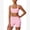 Pink, variant on IDOPIP Workout Sets for Women 2 Piece Seamless Halter Sports Bra Top High Waisted Scrunch Butt Impact Shorts Gym Yoga Activewear Outfits